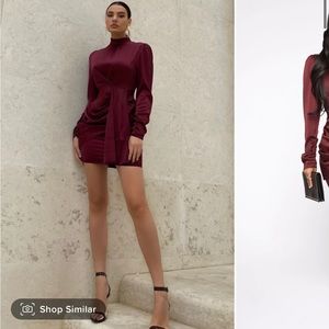 Fashion Nova Raise Your Glass Satin Mini Dress- M